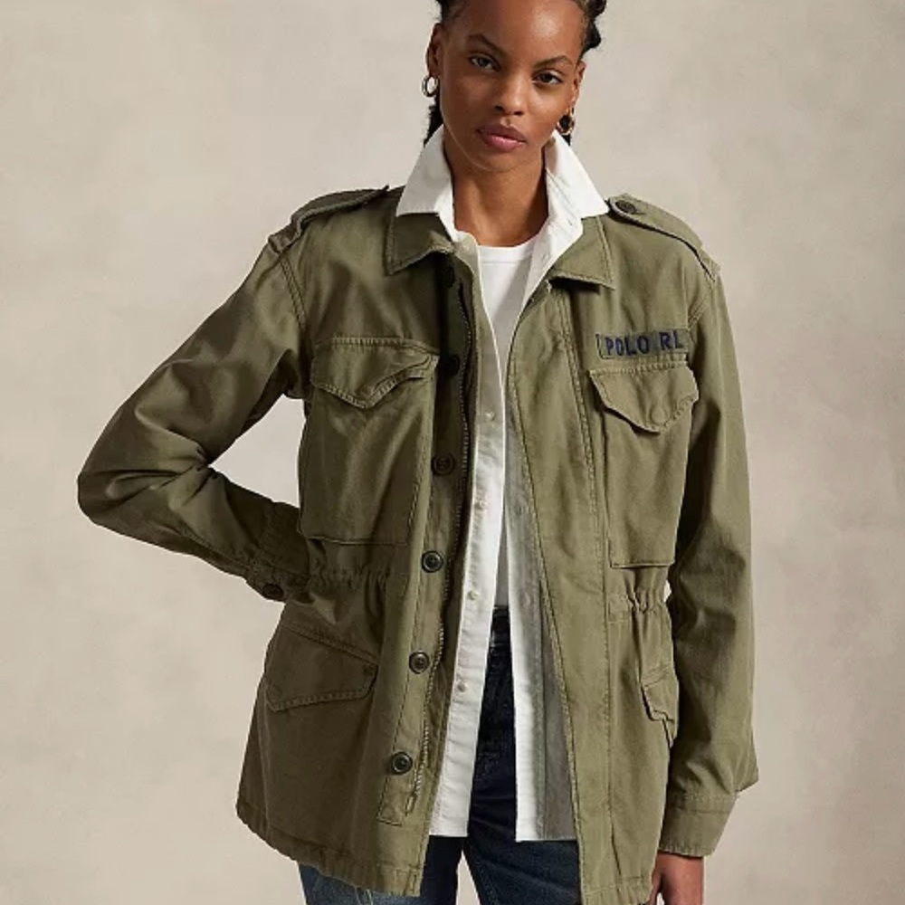 Iconic Ralph Lauren Women's Utility Jacket in Olive